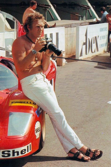 Steve Mcqueen Style, Steve Mcqueen Le Mans, Steven Mcqueen, Red Race, Steve Mc, Rolex Men, Cool Poses, Steve Mcqueen, Movie Photo