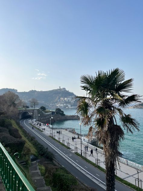 Coastline, Beach, Playa, Basque Country, Basque Coast, Spain, Palm Tree, Donostia, San Sebastian Spain San Sebastian, 2025 Manifestation, San Sebastian Spain, Northern Spain, May Day, Eat And Drink, Basque Country, My Travel, Solo Female Travel