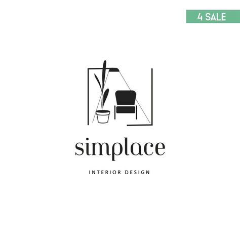 Minimal logo design for interior designer Interior Firm Logo, Interior Design Logo Ideas, Interior Decor Logo, Interior Design Logos, Interior Logo Design, Interior Design Logo Inspiration, Office Hub, Room Logo, Interior Design Logo