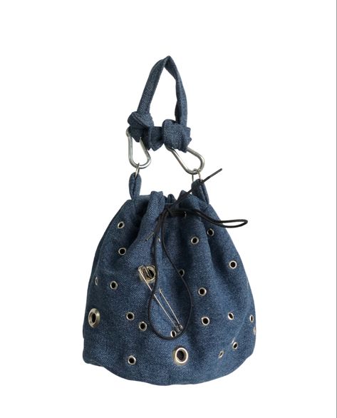 Mugler Denim, Reworked Bag, Denim Bucket Bag, 2023 Fw, Bag Styling, Trend 2024, Vintage Handbag, Bag Trends, Denim Bag