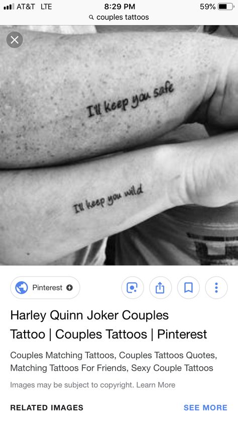 Joker And Harley Quinn Tattoo Couples, Harley Quinn And Joker Tattoo, Joker And Harley Quinn Tattoo, Luke Tattoo, Joker And Harley Tattoo, Couple Tattoo Quotes, Couple Tattoos Unique Meaningful, Harley Tattoos, Love Symbol Tattoos