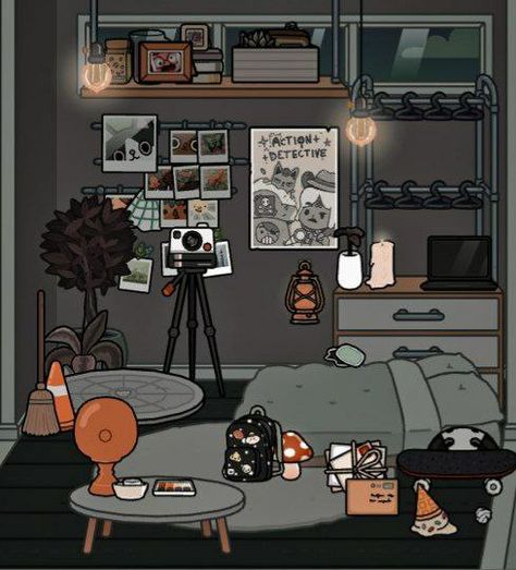 Room Ideas Alt, Emo Teen Boy, Emo Room Ideas, Guy Room Ideas, Room Ideas Grunge, Toca Boca Hair Salon, Emo Room, Toka Boka, Free House Design