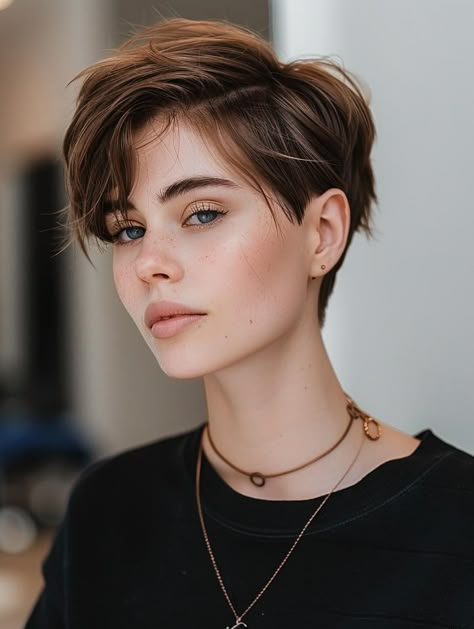 Haircut 2023, Long Face Haircuts, Short Choppy Haircuts, Wavy Pixie, Choppy Haircuts, Long Face Shapes, Oval Face Haircuts, Stylish Short Haircuts, Hair Inspiration Short