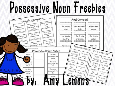 Possessive Nouns - Step into 2nd Grade Possessive Nouns Activities, 2nd Grade Grammar, Nouns Activities, Amy Lemons, Possessive Nouns, Nouns And Pronouns, 2nd Grade Writing, Teaching Ela, 3rd Grade Reading