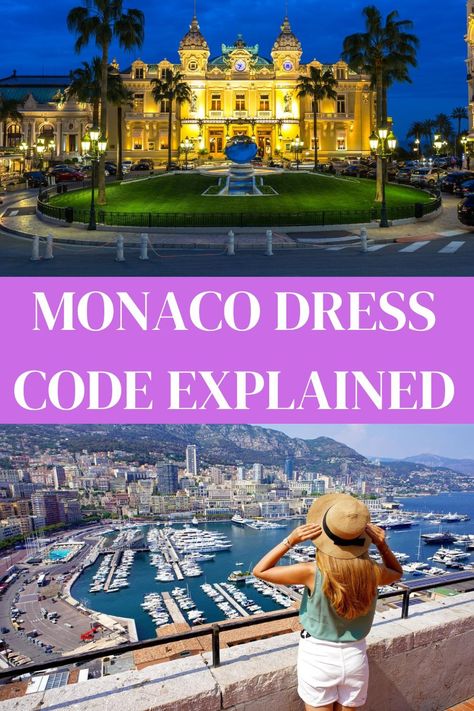 Have questions about the Monaco dress code? In this guide we explain what to pack and what to wear in Monte Carlo, Monaco. We have Monaco outfit inspiration that is perfect for beaches, casinos, yachts, restaurants and more. Monaco Vacation Outfits, Monaco Style Outfits Summer, F1 Monaco Outfits, Monaco Winter Outfit, Monaco Street Style, What To Wear In Monte Carlo, Monaco Outfit Spring, What To Wear In Monaco, Monte Carlo Outfit Ideas