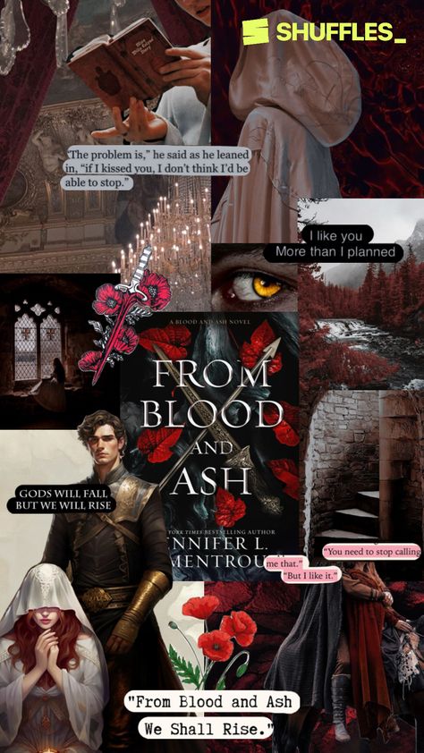 Created by mj_ingold on Shuffles From Blood And Ash, Blood And Ash, Jennifer L Armentrout, Ashes Series, Fantasy Romance Books, Blood And Bone, Love Fest, Fantasy Books To Read, Unread Books