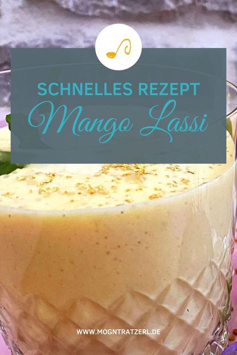 Erfrischend, cremig, lecker und sehr gesund. Hier findet Ihr ein schnelles und unkompliziertes Rezept für einen leckeren Mango Lassi. In 15 Minuten zubereitet. Mango Lassi, Mango, Drinks