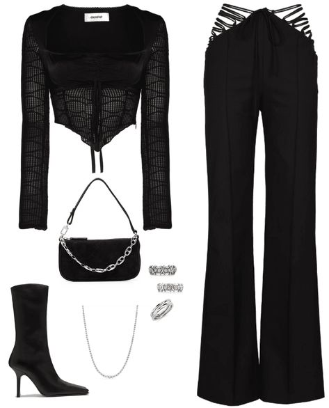 Tiffany Co Outfit, Tiffany Co Rings, Tiffany And Co, Outfit Maker, Dark Fashion, Black Outfit, Tiffany & Co., Date Night, Night Out