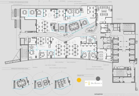 Office design concept Open Office Layout, Office Design Concepts, Office Layout Plan, Open Concept Office, Office Space Planning, Office Floor Plan, Innovative Office, Interior Design Layout, Office Building Architecture