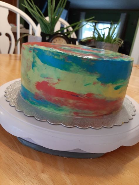 Superman Ice Cream Cake, Smear Cake, Superman Ice Cream, Cream Cakes, Round Cakes, Ice Cream Cake, Cream Cake, How To Make Cake, Amazing Cakes