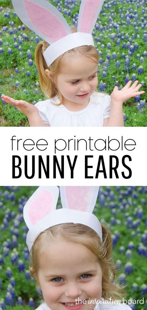 Easter Bunny Ears Template, Paper Bunny Ears, Bunny Ears Template, Diy Bunny Ears, Easter Bunny Ears Headband, Easter Activities For Preschool, Mother's Day Crafts For Kids, Easter Craft Activities, Diy Bunny