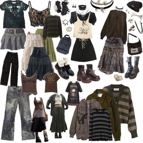 Dark Academia Aesthetic Outfits for Early 2022 ✨🤎✨ in 2022 | Retro outfits, Swaggy outfits, Grunge outfits Grunge Fashion Board, Gruge Outfits Girl, Feminine Grunge Outfits Summer, Fairy Grunge Aesthetic Clothes, Grunge Outfits Inspiration, Grunge Clothes Girl, Grunge Outfits Aesthetic Girl, Twilightcore Aesthetic Outfits, Fairygrunge Aesthetic Outfits