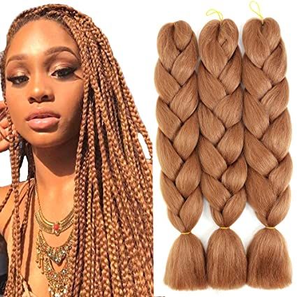 Amazon.com : Jumbo Braiding Hair Ombre Braiding Hair 3pcs Synthetic Braids Hair Light Brown Braiding Hair Extensions for Box Twist Braiding 24 Inch 3Pcs/Lot 100G/Pcs (Light-Brown) : Beauty Brown Braiding Hair, Brown Box Braids, Wavy Hair With Braid, Ombre Braiding Hair, Synthetic Braids, Kanekalon Braiding Hair, Brown Hair Extensions, Jumbo Braiding Hair, Big Box Braids