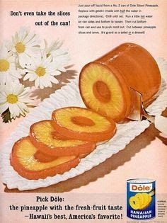 Gelatin Salads, Dole Recipes, Pineapple Jello, Jello Mold Recipes, Scary Food, Dole Pineapple, Jello Salads, Pineapple Rings, Jello Desserts