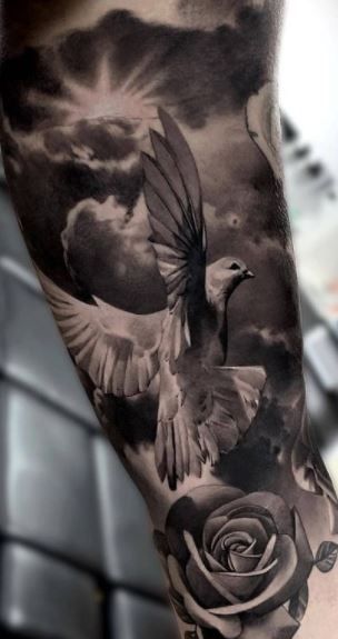 Dove Tattoos, Tattoo Me, Tattoos Designs, Arm Sleeve, Designs Ideas, Rose Tattoo, Me Now, Sleeve Tattoos, Tattoo Ideas