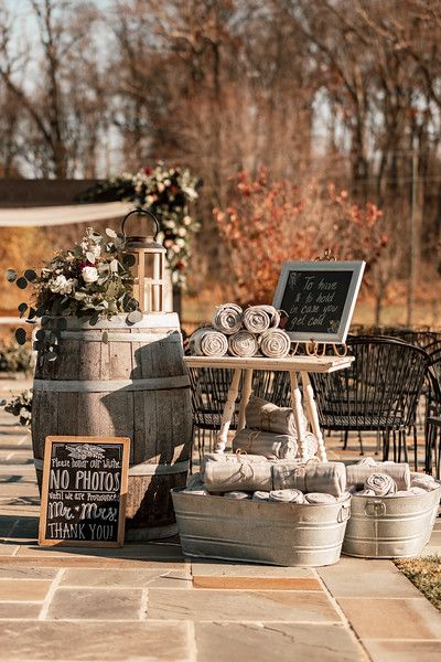 Real Virginia Wedding at Zion Springs Barn October Barn Wedding, February Wedding Decorations, Small Barn Wedding, Christmas Barn Wedding, Fall Barn Wedding Ideas, Hay Barrel Wedding Seating, Barn Weddings, Classy Barn Wedding, Whiskey Barrel Ideas Wedding Rustic Dessert Tables