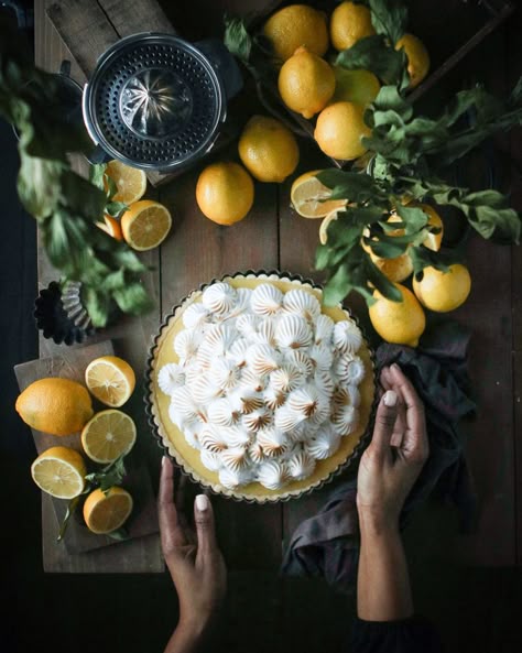 Tart, lemon tart, meringue, lemons Lemon Sour Cream Pound Cake, Easy Lemon Meringue, Meringue Tart, Lemon Meringue Tart, Comfort Desserts, Tarts Crust, Emancipation Day, Sweet Lemon, Black Food