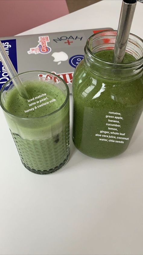 Aloe Vera Drink, Iced Matcha Latte, Cashew Milk, Iced Matcha, Healthy Food Motivation, Aloe Vera Juice, Drink Ideas, Matcha Latte, Green Juice