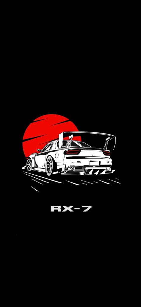 Rx7 Fd Wallpaper, Tokyo Drift Wallpaper, Mazda Rx7 Wallpapers, Rx 7 Wallpaper, Mazda Wallpaper, Rx7 Wallpaper, Jdm Art, Moon Wallpapers, Car Side View