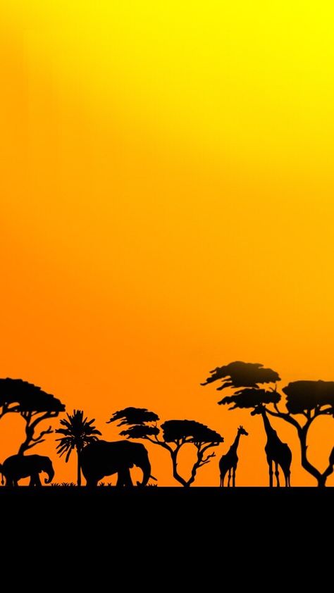 African Savannah Africa Aesthetic Wallpaper, African Aesthetic Wallpaper, African Savannah Landscape, Sunset Silhouette Painting, Savanna Landscape, Arabic Posters, Safari Sunset, Africa Painting, Kenya Flag