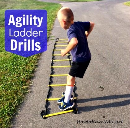 Agility Workouts For Kids, Agility Ladder Drills, Ladder Drills, Plyometric Exercises, Ladder Workout, Agility Drills, Agility Workouts, Football Run, Explosive Workouts