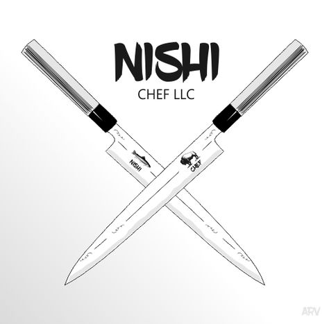 sushi knife with a buffalo and trout on the blade #AD, #knife, #Sponsored, #sushi, #buffalo, #blade Sushi Knife, Logo Design Contest, The Pool, Vector Design, Design Elements, Buffalo, Create Your, Logo Design, Chef