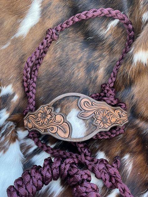 Leather Horse Halter, Leather Horse Tack, Bronc Halter, Leather Spur Straps, Handmade Leather Work, Custom Leather Work, Classy Cowgirl, Custom Leather Belts, Leather Working Patterns