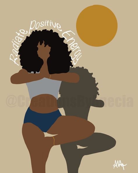 Painting Black Women, Radiate Positive Energy, Black Art Painting, Afrocentric Art, Illustration Art Girl, Black Artwork, Black Love Art, Feminist Art, Women Art