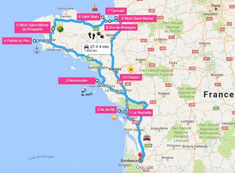 ROAD TRIP IN FRANCE: EXPLORE THE WEST IN 10 STEPS | The Tropical Dog West Coast France Road Trip, France Road Trip Map, France Road Trip Itinerary, France Road Trip, Road Trip With Dog, Road Trip France, France Itinerary, Road Trip Map, France Trip