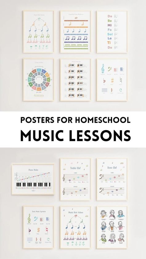 Music Teacher Posters, Homeschool Music Lessons, Music Classroom Posters, Music Class Games, Teach Kids To Read, Music Classroom Activities, Piano Teaching Games, Learn Piano Chords, Fun Posters