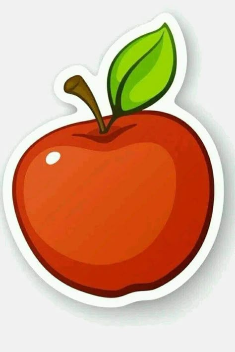 Fruits Stickers, Apple Clip Art, Apple Sticker, Classroom Welcome, All About Me Preschool, Paper Flower Patterns, School Wall Art, Flashcards For Kids, Math Activities Preschool