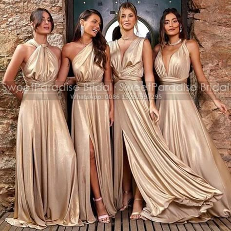 Golden Dress Long, Gold Maid Of Honor Dress, Champagne Wedding Party, Glam Bridesmaid Dresses, Champagne Gold Bridesmaid Dresses, Sparkle Bridesmaid Dress, A Line Bridesmaid Dresses, Champagne Gold Dress, Black And White Wedding Theme