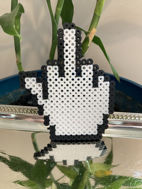 This is a Perler Bead figure of a middle finger computer cursor. It is 4in tall and 3in wide. It is a great funny gift to give to a friend. Can be used in a variety of ways. Can be customized as a keychain, a magnet, or used as the figure itself on display. This would be a good nicknack to place on a computer tower, a shelf, or fridge. Inappropriate Perler Beads, Perler Bead Fridge Magnets, Skeleton Perler Bead Patterns, Weezer Perler Beads, Scream Perler Bead Patterns, Knife Perler Beads, Bts Perler Beads, Possum Perler Bead Pattern, Sullivan King Perler