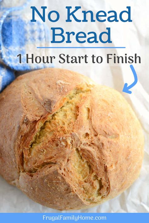 No Knead Bread Quick, Easy Bread Dough, No Knead Bread Recipe, Crusty Bread Recipe, Bread Quick, Bread Dough Recipe, Dutch Oven Bread, Knead Bread Recipe, A Loaf Of Bread