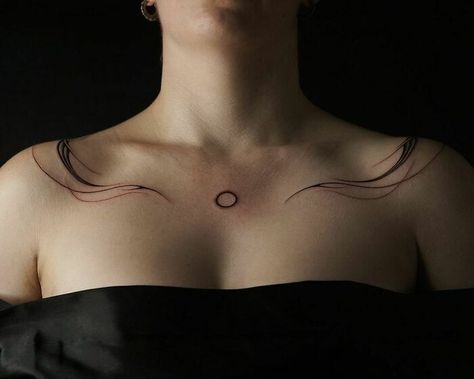 Tattoo On Collarbone, Collar Tattoo, Collarbone Tattoos, Deep Tattoo, Tattoos On Side Ribs, Ouroboros Tattoo, Collar Bone Tattoo, Collar Bone, Up Tattoos