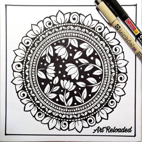 Henna mandala art, Mandala art, Henna designs, Best mandalas, best henna designs, best mehendi designs, mandaladesignsart, lotus mandala, flower mandala, Black-and-white mandala, art reloaded mandala. Henna Doodle Art, Rangoli Black And White, Nature Mandala Drawing, Mandela Art Design, Mandela Art Easy, Love Mandala Art, Mini Mandala Art, Simple Mandala Art, Easy Mandala Art