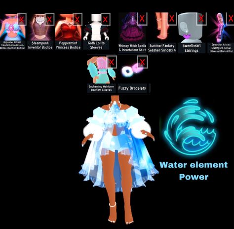 Royal High Element Outfits, Royal High Outfits Ideas, Royale High Outfits Ideas, Rh Avatar, Royal High Outfits, Rh Combos, Royale Outfits, Royale High Outfits, Steampunk Gloves