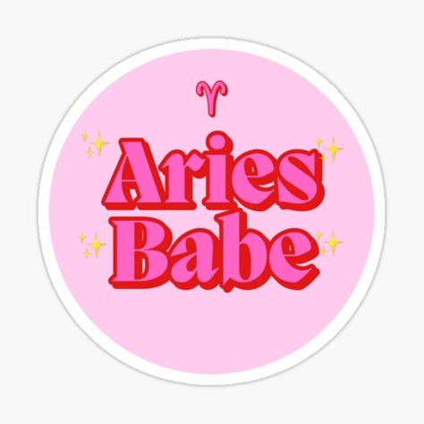 Aries Babe • Millions of unique designs by independent artists. Find your thing. Tufting Drawing, Aries Wallpaper, Zodiac Stickers, Aries Aesthetic, Fancy Font, Aries Baby, Aries Quotes, Aries Birthday, Pink Wallpaper Backgrounds