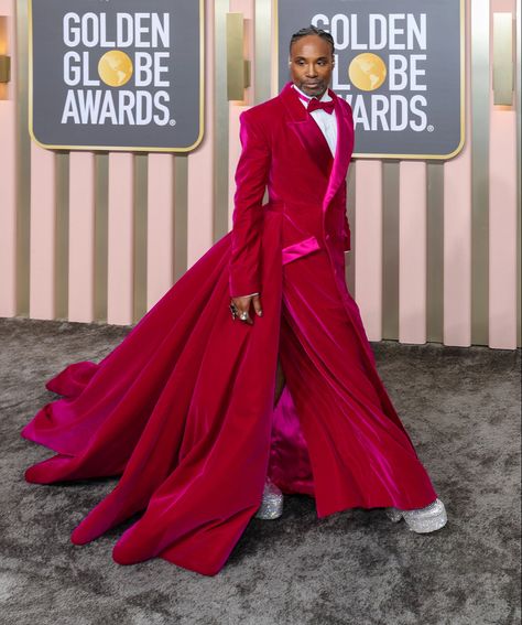 Billy Porter Tuxedo Gown, Billy Porter Dress, Billy Porter Outfits, Billy Porter Met Gala, Casual Outfits Winter Men, Billy Porter Fashion, Billie Porter, Nonbinary Fashion, Casual Outfits Winter