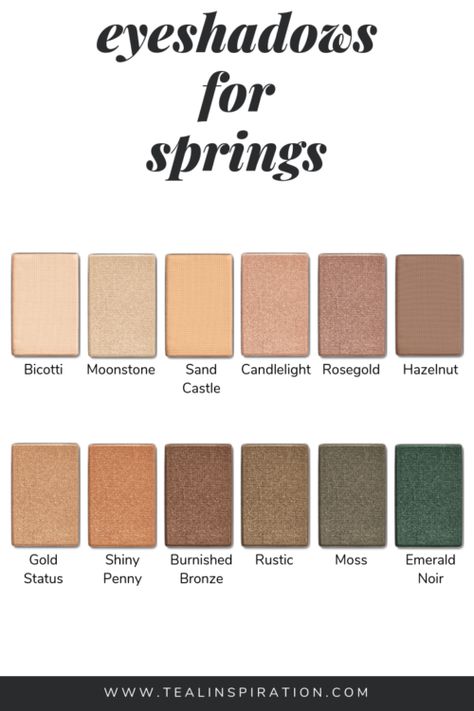 Makeup For Spring Skin Tone, Clear Spring Makeup, True Spring Makeup, Warm Spring Makeup, Mary Kay Spring, Spring Skin Tone, Spring Eyeshadow, Warm Spring Palette, True Spring Color Palette