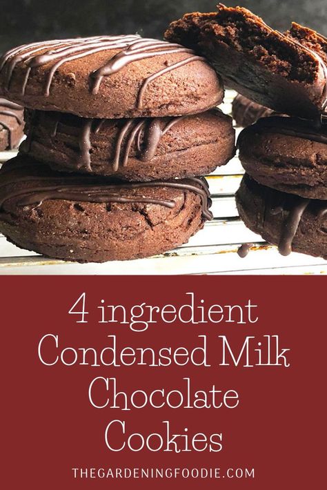 Milk Chocolate Cookies, Condensed Milk Recipes Desserts, Milk Recipes Dessert, Sweetened Condensed Milk Recipes, Condensed Milk Cookies, Quick Cookies, Condensed Milk Recipes, Easy Bake, Milk Cookies