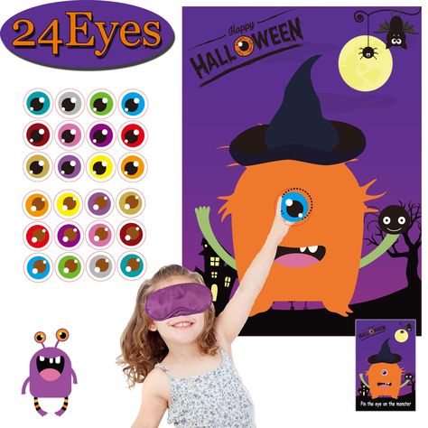 Halloween Pin The Tail, Halloween Games For Kids Party, Halloween Party Games For Kids, Cute Halloween Treats, Halloween Themed Birthday Party, Party Games For Kids, Pin The Tail, Birthday Party Games For Kids, Halloween Classroom