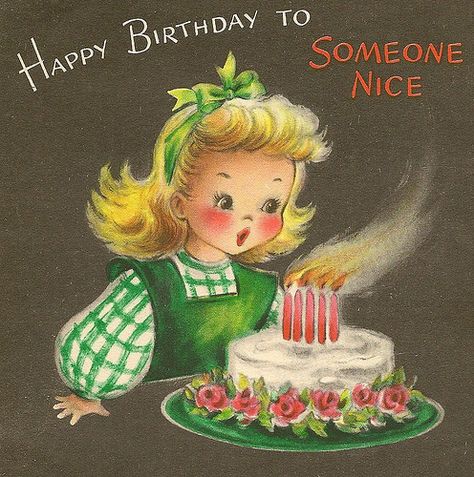 Feliz cumple Best Birthday Quotes, Vintage Holiday Cards, Happy Birthday Vintage, Hallmark Greeting Cards, Postal Vintage, Vintage Birthday Cards, Old Cards, Happy Birthday Fun, Retro Kids