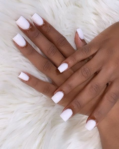 Nutty White Acrylic Nails, Soft White Acrylic, Gel French Tips, Diy Nail Polish, Stripped Nails, Short Square Acrylic Nails, Short Acrylic, French Tips, Square Acrylic Nails