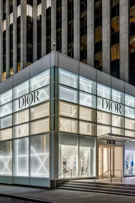 Simple Facade Design, Marquee Signage, Architecture 2023, Shopfront Design, Dior Store, Dior Cruise, Contemporary Dresser, Dior Boutique, Wall Art Mural