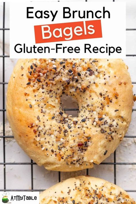 Homemade Gluten Free Bagels, Gluten Free Lunches, Gf Rolls, Gluten Free Bagel Recipe, Gluten Free Family Meals, Gluten Bread, Gluten Free Bagels, Gf Baking, Best Gluten Free