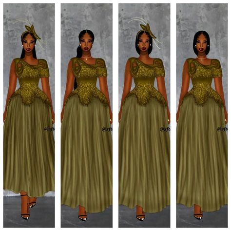 Now ladies and ~gentlemen~, you know it's not in my character not to give you options. So I decided to play with the hair, accessories and the length of her skirt. How would you rate the illustration of this outfit over 10 ... Check the next slide for the outfit. (I didn't get less than 8 on WhatsApp so be nice😉) Outfit originally designed by @tubobereni_ . I do not own the right to this design and the illustration was just for practice purposes. Tubobereni Styles, Nice Dresses Classy, Flare Skirt Outfit, 30th Birthday Dress, Zulu Traditional Attire, 30th Birthday Dresses, Aso Ebi Lace Styles, Ankara Dress Designs, Gala Gowns