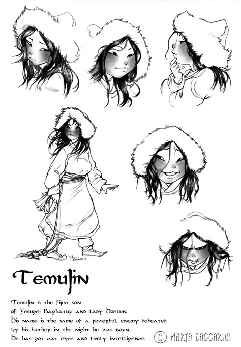 Character Page for young Temujin. Art by me.  Genghis Khan - The Rise of the Tiger is (C) Marta Zaccarini. Don't steal or copy. Mongolian Drawing, Mongolian Character Design, Mongolian Illustration, Genghis Khan Art, Historical Fanart, Mongolian Art, Character Page, Mongolian People, Mongolian Clothing