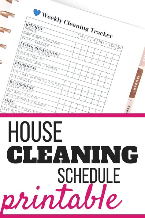 Home Cleaning Schedule Printable, Keeping A Clean House, Weekly Cleaning Schedule Printable, Free Printable Cleaning Schedule, House Cleaning Schedule, Happy Planner Free Printable, Free Printable Cleaning, Happy Planner Printables, Daily Planner Printables Free