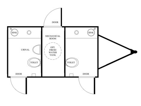 2 Unit Portable Restroom Trailer - Five Star Event Trailers™ Bathroom Blueprints, Restroom Trailer, Portable Restrooms, Portable Bathroom, Paper Hand Towels, Led Exterior Lighting, Waste Tanks, Kids Wedding, Flush Toilet